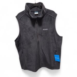 Columbia Dark Gray Zip Vest With Pockets